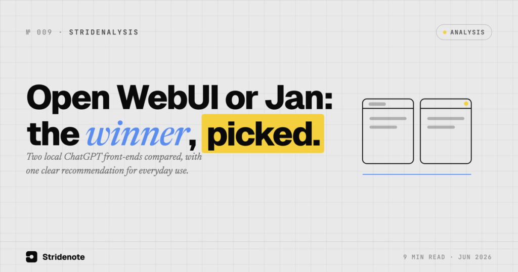 Open WebUI vs Jan: The Local ChatGPT, Picked