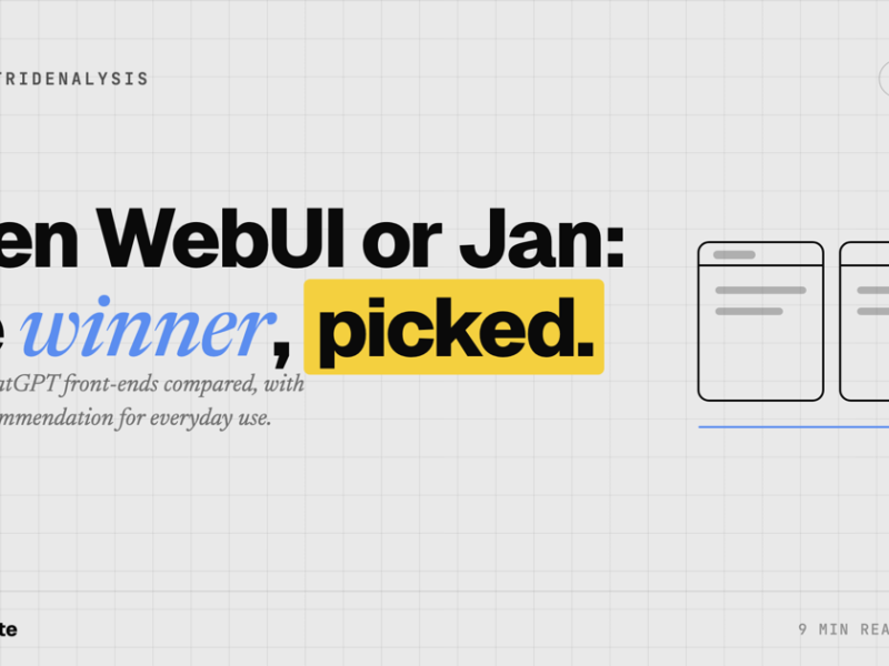 Open WebUI vs Jan: The Local ChatGPT, Picked
