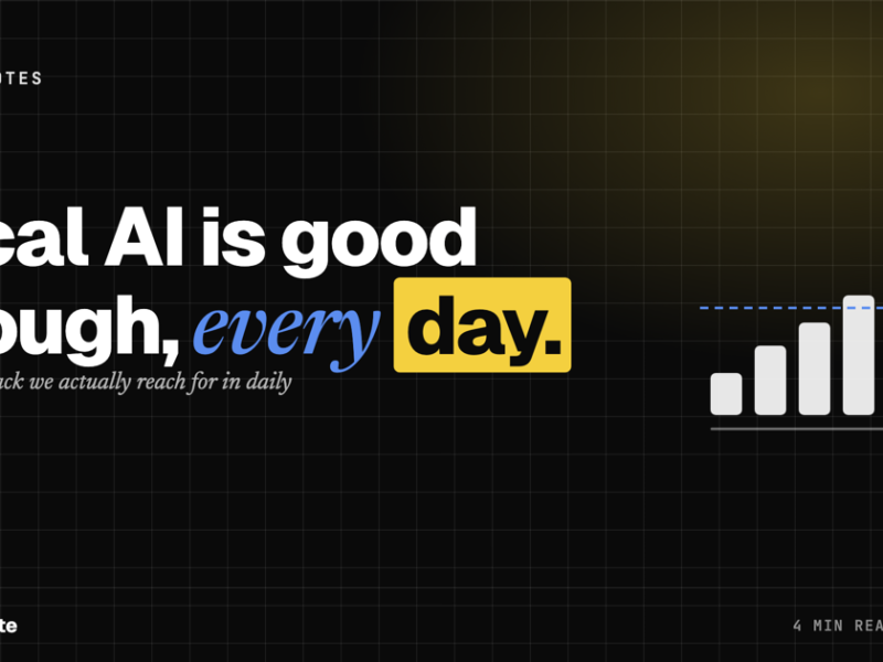 Local AI Is Good Enough Now: Here Is What We Run Daily