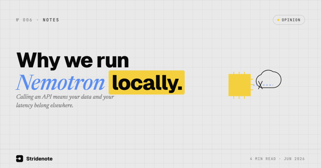 Why We Run Nemotron Locally Instead of Calling an API