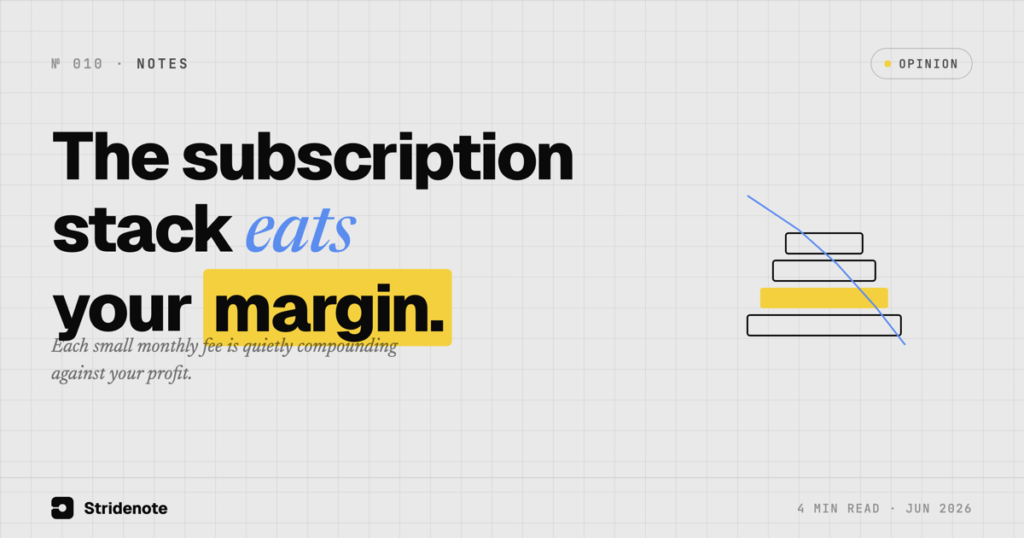 The Subscription Stack Is Quietly Eating Your Margin