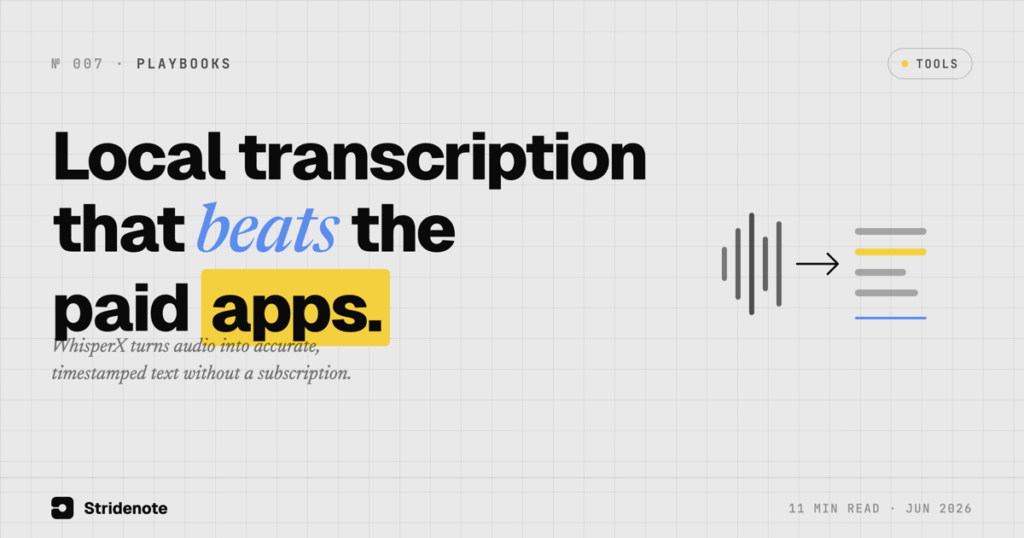 Local Transcription That Beats the Paid Apps: WhisperX