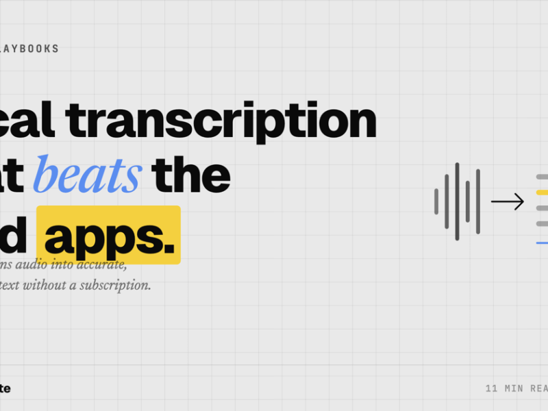 Local Transcription That Beats the Paid Apps: WhisperX