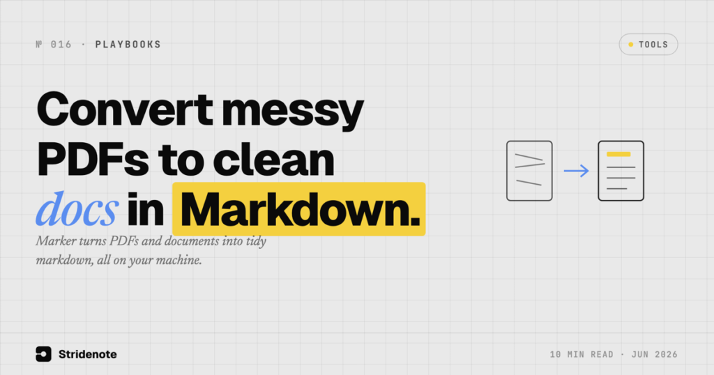 PDF and Docs to Clean Markdown Locally With Marker