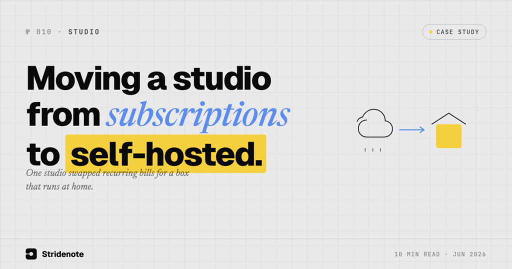 From Subscription to Self-Hosted: A Studio Case Study