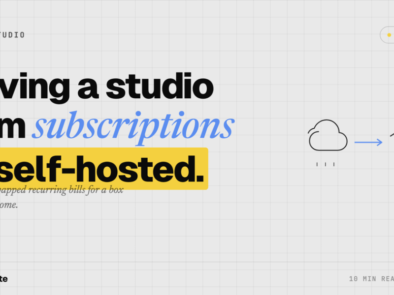 From Subscription to Self-Hosted: A Studio Case Study
