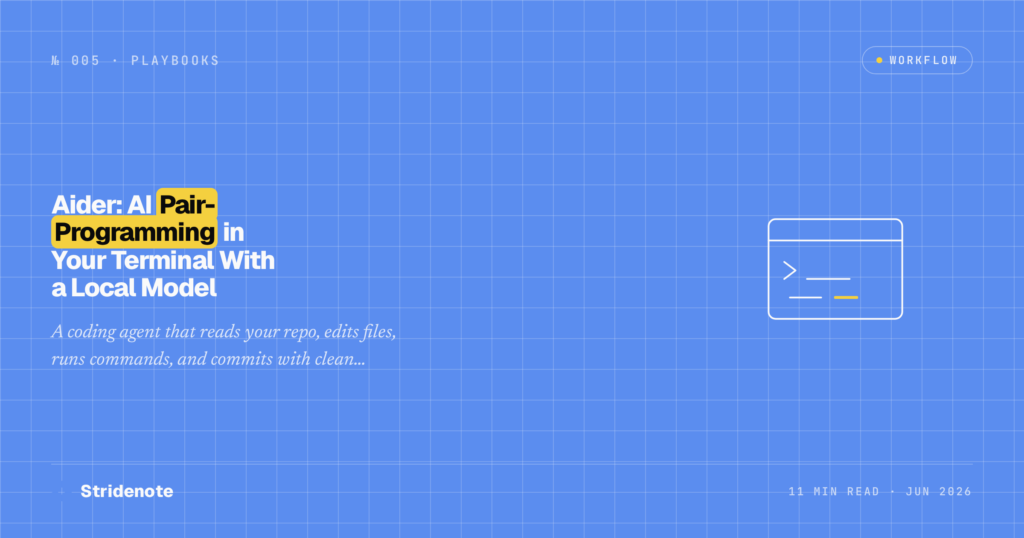 Aider: AI Pair-Programming in Your Terminal With a Local Model