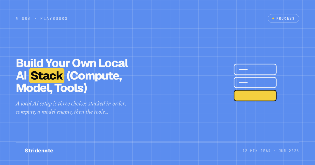 Build Your Own Local AI Stack (Compute, Model, Tools)