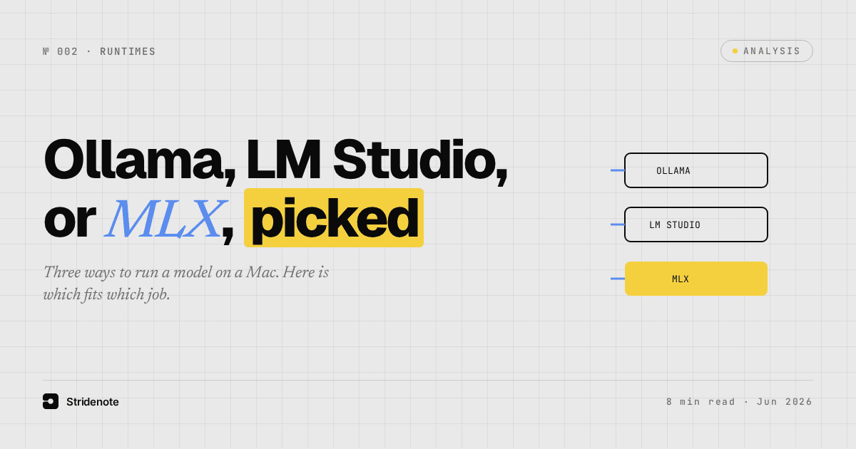 How to choose between Ollama, LM Studio, and MLX for local models