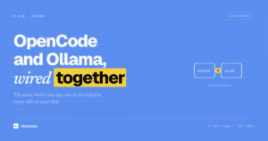 Local AI coding agent setup with OpenCode and Ollama