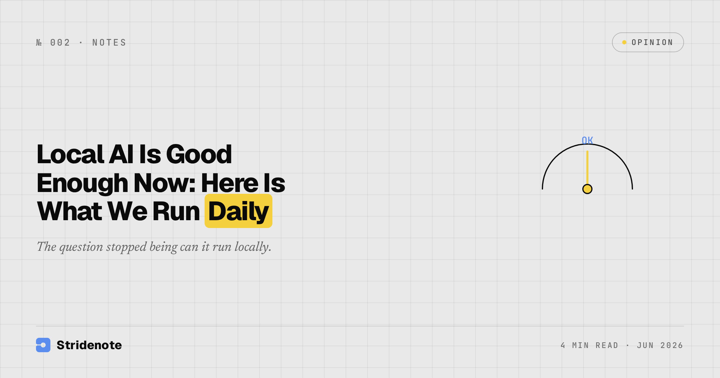 Local AI is good enough now: what we run daily