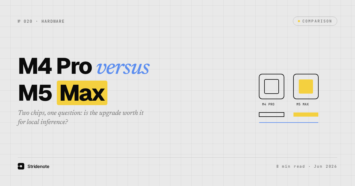 M4 Pro vs M5 Max for local inference on Apple silicon