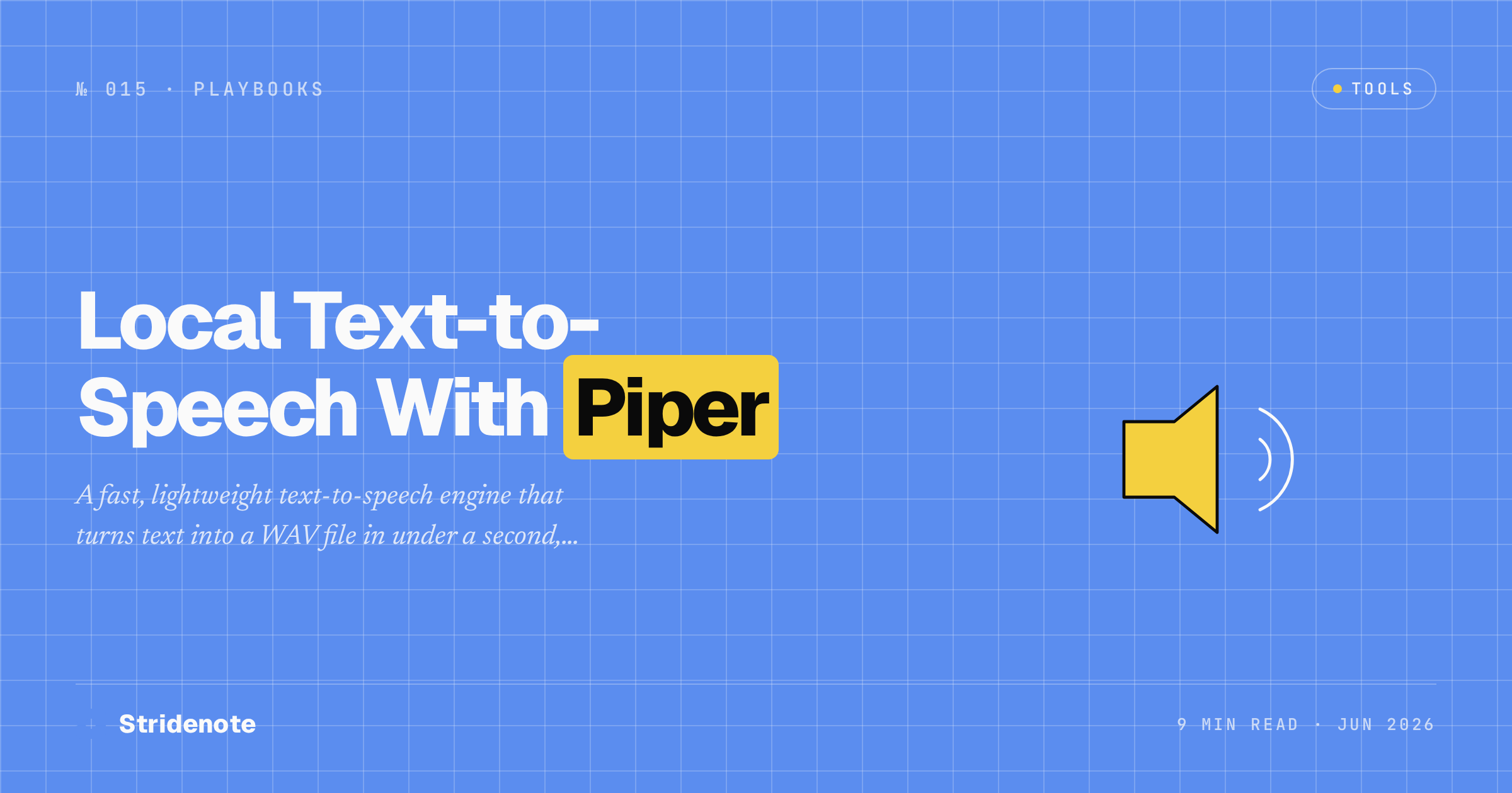 Piper TTS Setup: Local Text-to-Speech on Any CPU