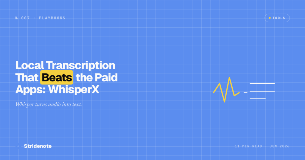 Local Transcription That Beats the Paid Apps: WhisperX