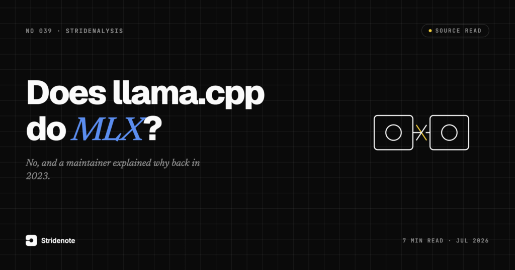 Does llama.cpp support MLX? No, and a maintainer explained why in 2023