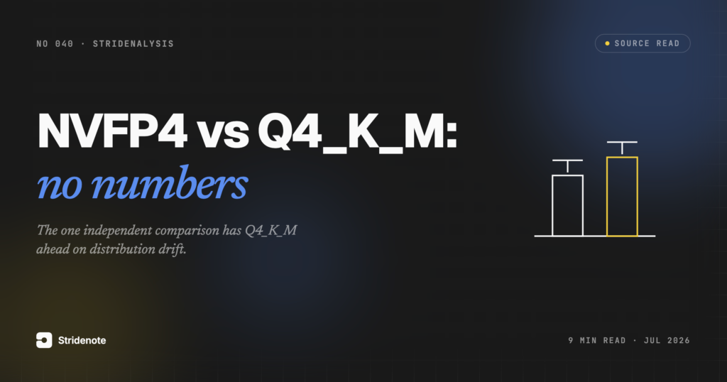 NVFP4 vs Q4_K_M: the vendor published no numbers, and the independent ones favour Q4_K_M
