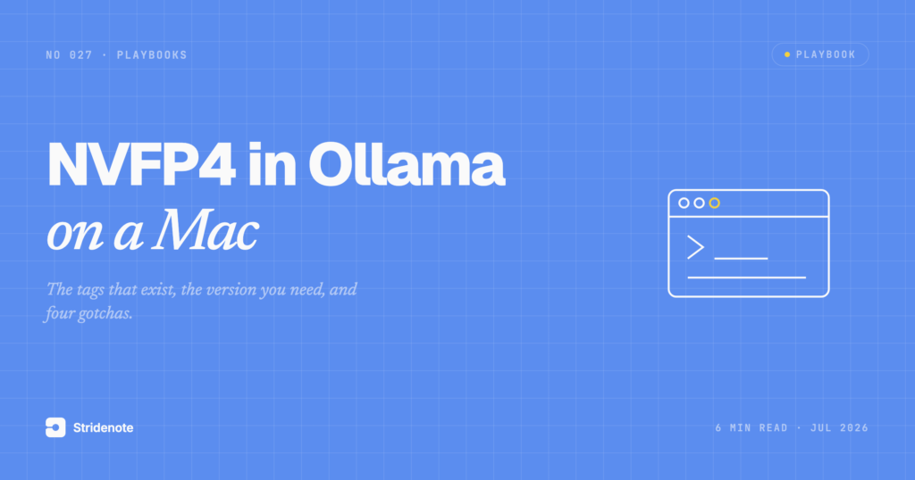 Run an NVFP4 model in Ollama on a Mac: tags, commands, gotchas