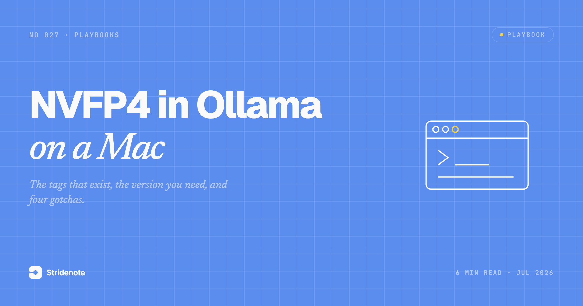 Run an NVFP4 model in Ollama on a Mac: tags, commands, gotchas