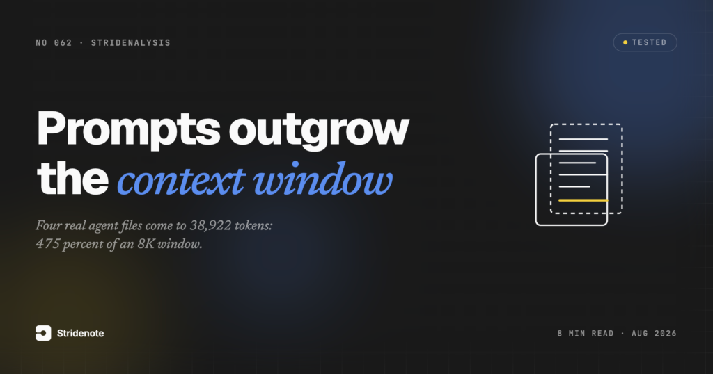 An agent’s system prompt tokens can outgrow the context window it runs in, by nearly five times