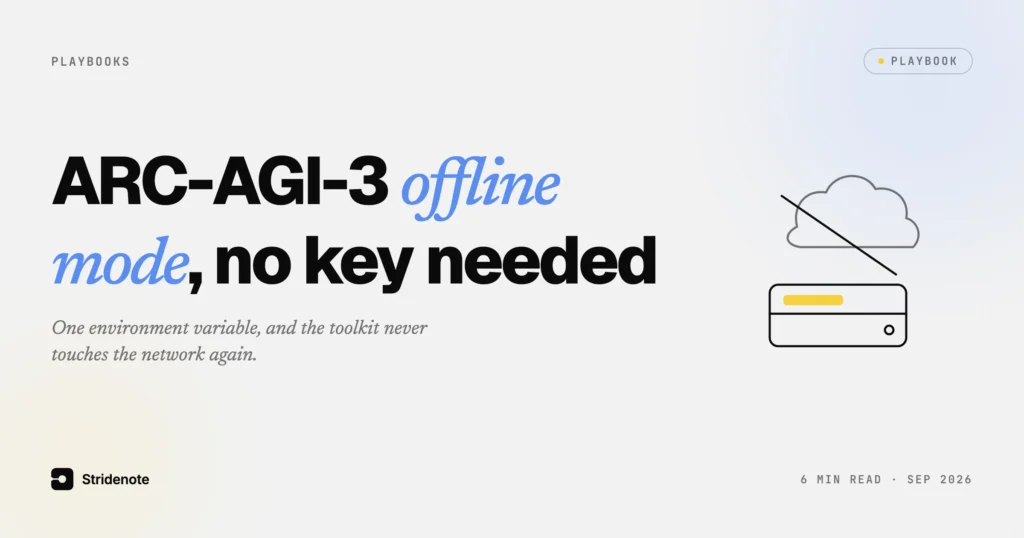 ARC-AGI-3 offline mode: run the games with no API key
