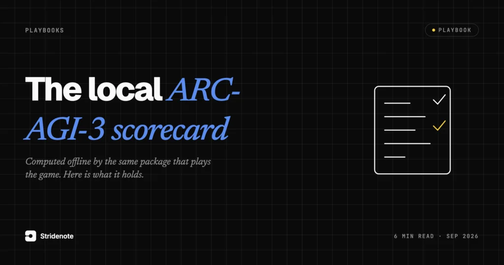 Score an ARC-AGI-3 run locally: the scorecard without the API