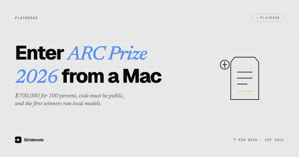 Enter ARC Prize 2026 with a local model: the Kaggle track, from a Mac