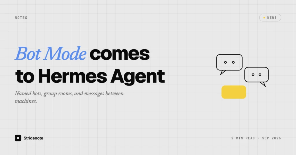 Nous Research makes Bot Mode the default in the Hermes Agent desktop app