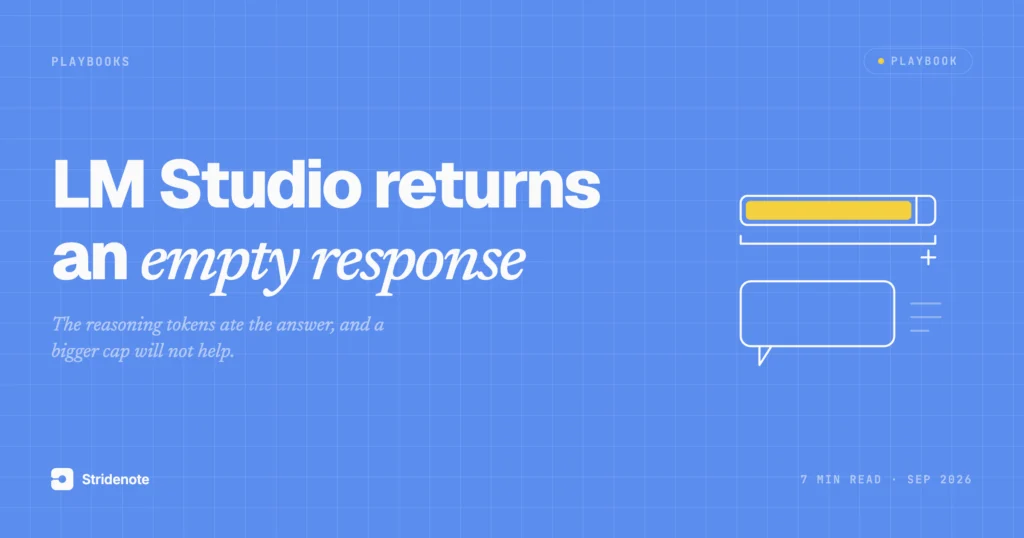LM Studio empty response: when reasoning eats the answer