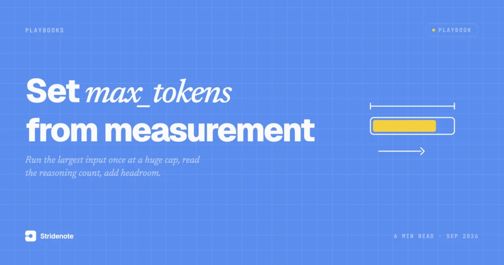 How to set max_tokens for a reasoning model, from measurement