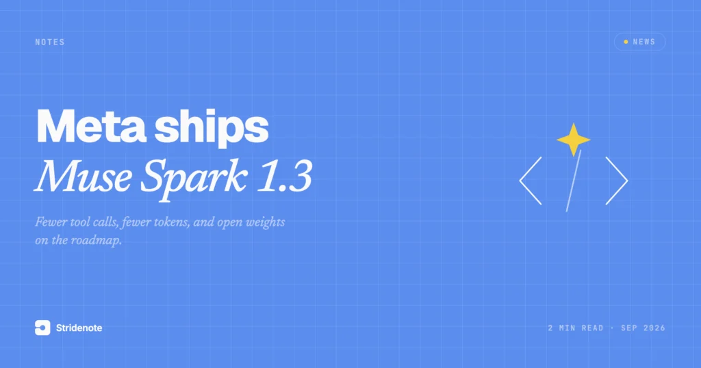Meta releases Muse Spark 1.3 to developers and lists an open weights release