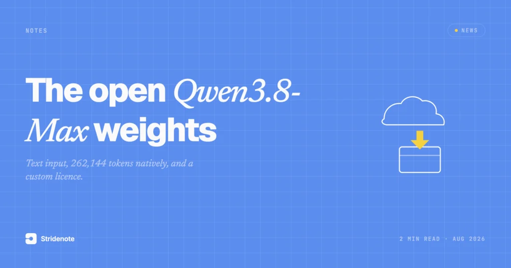 Alibaba publishes Qwen3.8-Max weights, keeping vision input for its hosted version