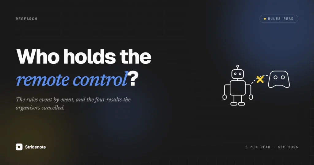 Are World Humanoid Robot Games robots remote controlled? The rules, event by event
